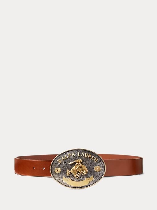 Ralph Lauren Collection Accessories - Ralph Lauren Collection Rodeo Concho Vachetta Leather Belt Brown S